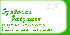 szabolcs patzauer business card